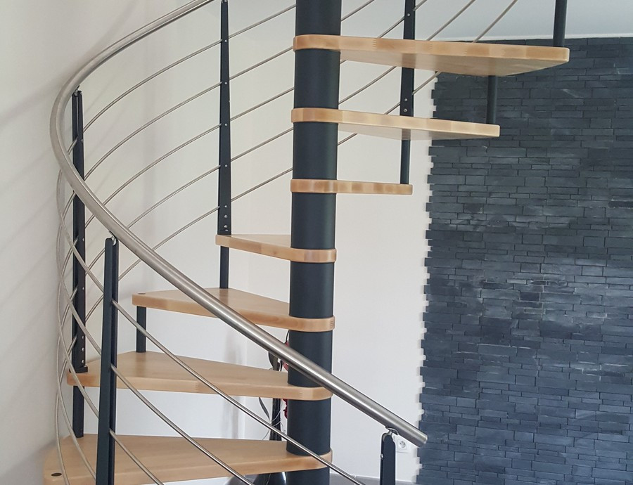 Escalier hélicoïdal bois métal FLO 170
