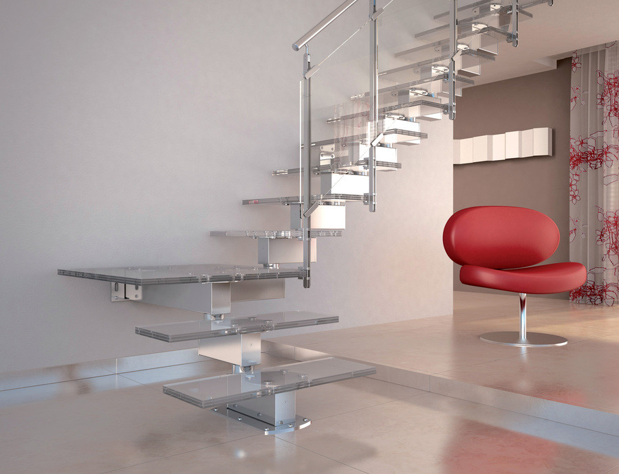 Escalier modulaire en verre TEKNA LIGHT