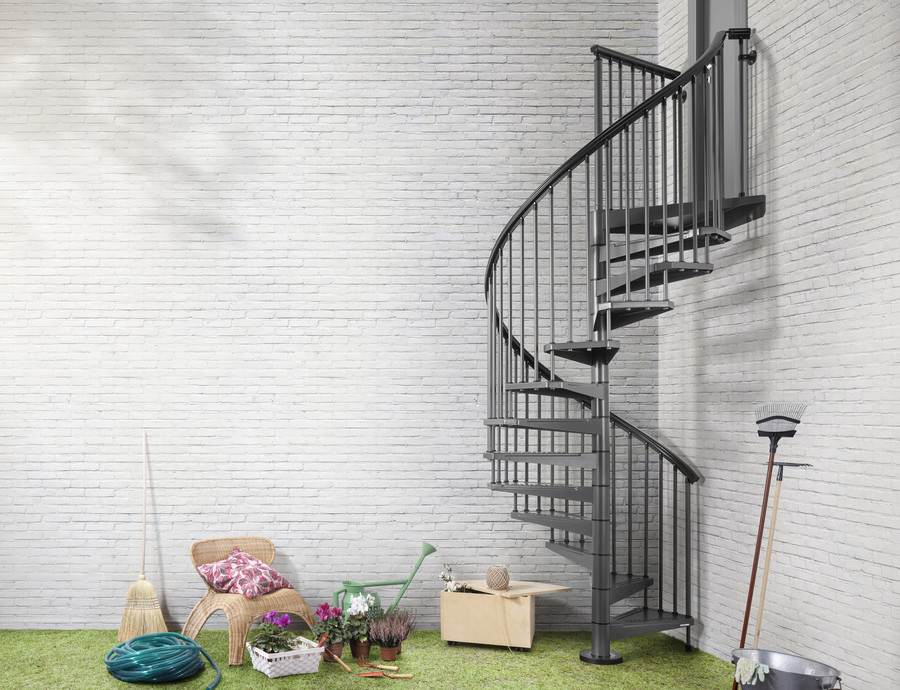 Escalier LUCIA Online - rampe acier diamètre 160